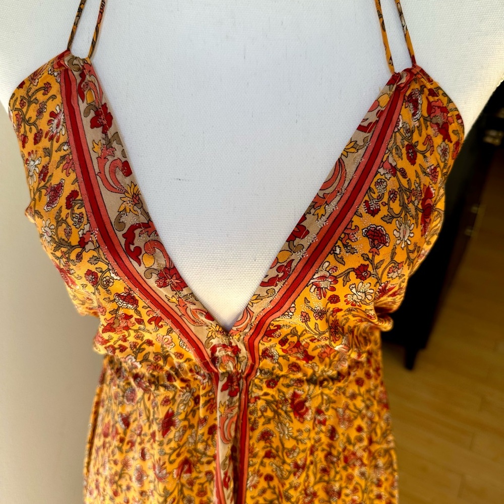 Boho Floral Halter Maxi Dress, NWT - Picture 3 of 8
